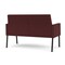 Lesro Mystic Lounge Reception Loveseat, Black, RF Nebbiolo Upholstery ML1501 - alternate 2